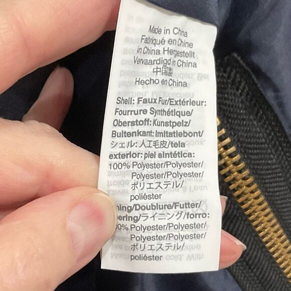 J. Crew Zip-up Plush Fleece Coat Black Sz XS Teddy Sherpa High Collar Jacket - Picture 6 of 9